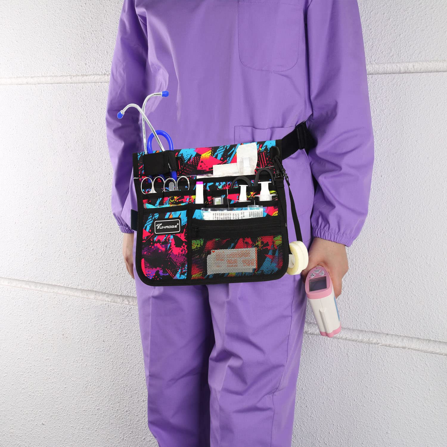 Tuhaoge Multifunctional Nurse Storage Bag - Medical Kit Waist Pouch for Nurses & Healthcare Professionals | Durable Organizer for Stethoscope, Scissors, Pens & Supplies | Perfect for Hospital Shifts, Home Care & Emergency Use
