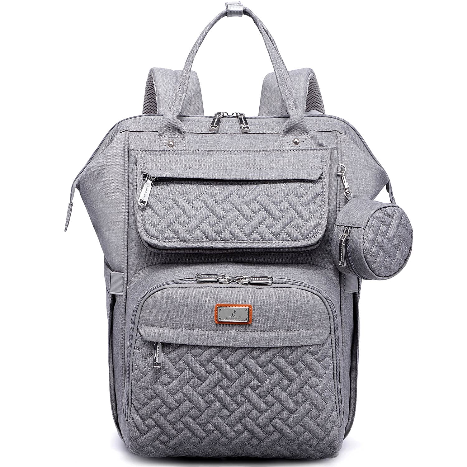 BabbleRoo Multifunctional Diaper Bag Backpack - Large Baby Changing Bag with Insulated Pockets, Stroller Straps & Pacifier Case - Perfect for Travel, Daycare & On-the-Go Parents