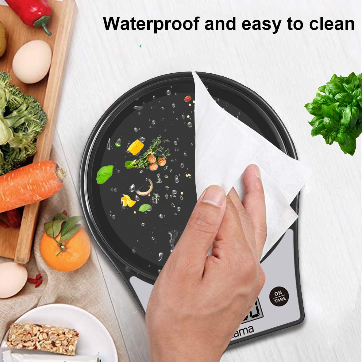 **Malama Digital Kitchen Scale - High Precision 0.1oz/1g Food Scale with 11lb/5kg Capacity, Multifunction Cooking & Baking Scale (Batteries Included) - Perfect for Meal Prep, Portion Control & Healthy Eating**