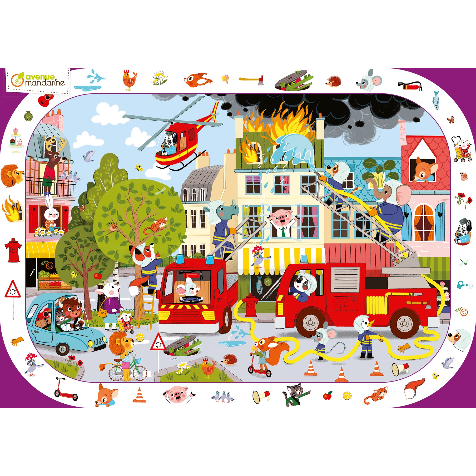 76-Piece Firefighters Observation Puzzle for Kids - Fun Educational Toy for Learning & Problem Solving - Perfect for Family Game Nights & Classroom Activities