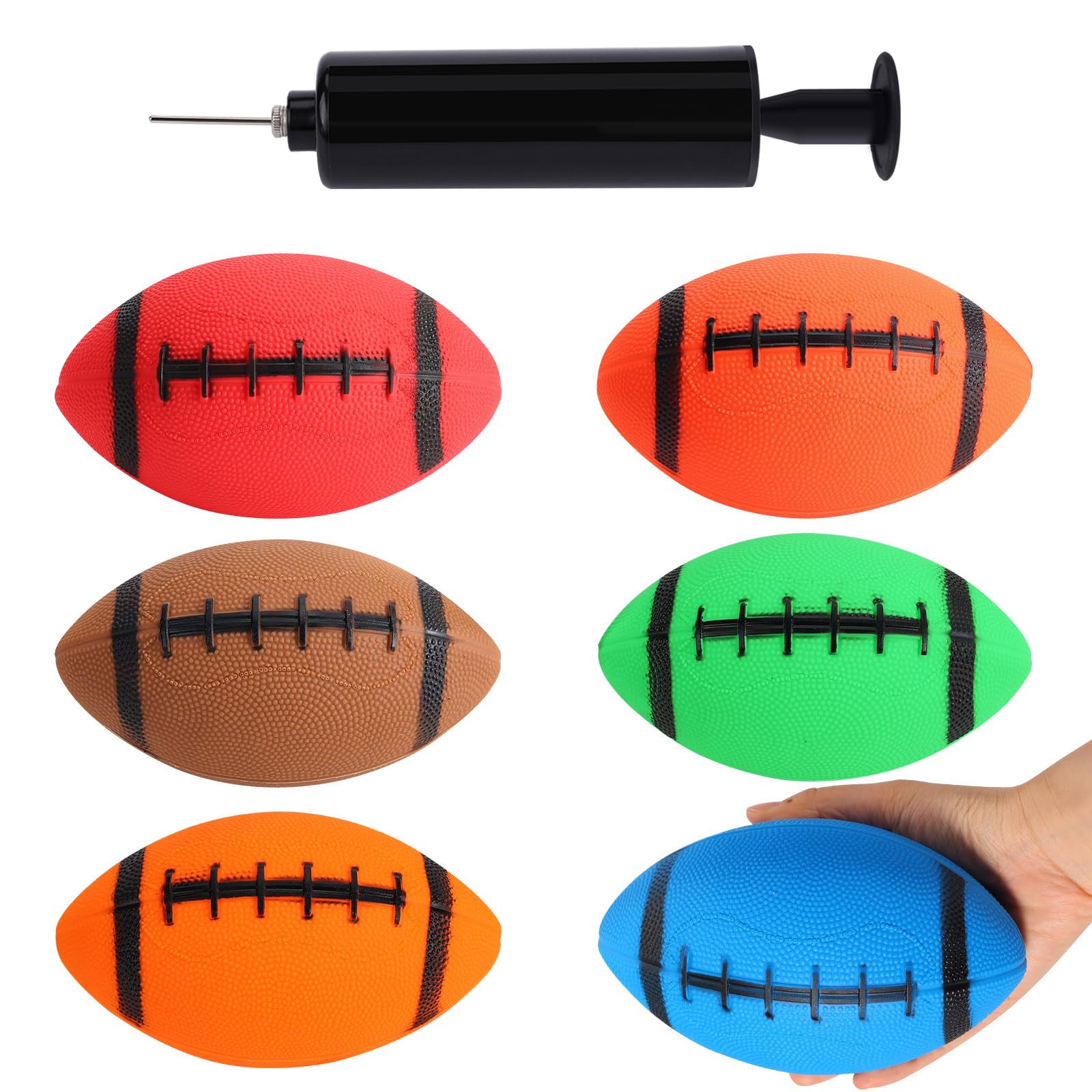 6PCS Mini Inflatable Football Toys for Kids - Outdoor/Indoor Play & Party Favors