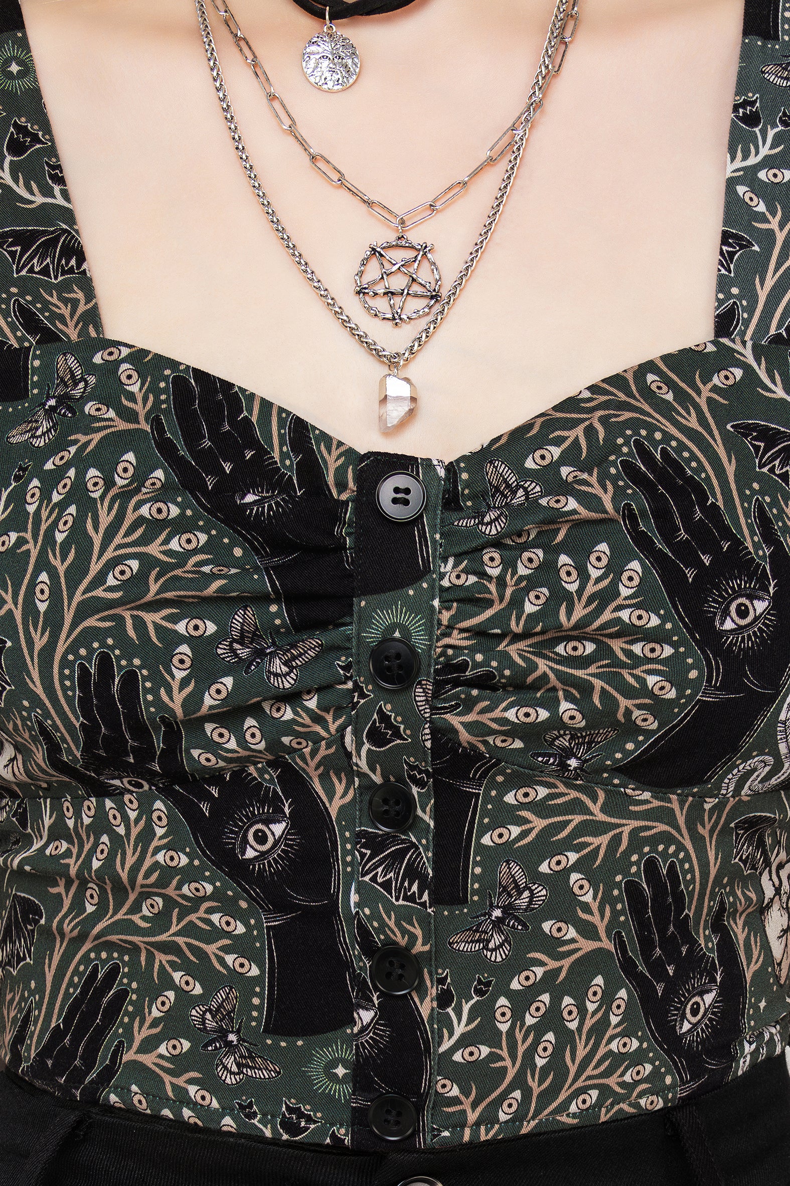 Stylish Hemlock Button Up Crop Top in Green - Perfect for Casual Outings & Summer Fashion