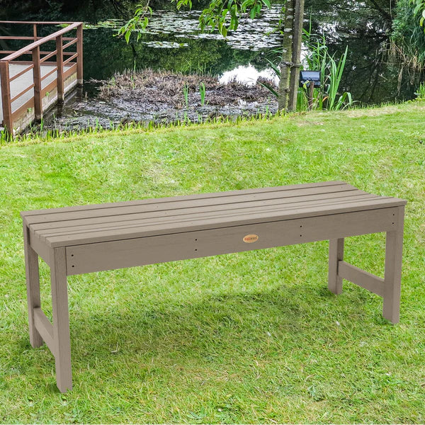 Lehigh Backless Synthetic Wood Picnic Bench - Durable Outdoor Dining Table for Patio, Garden & Park - Perfect for BBQs, Camping & Family Gatherings