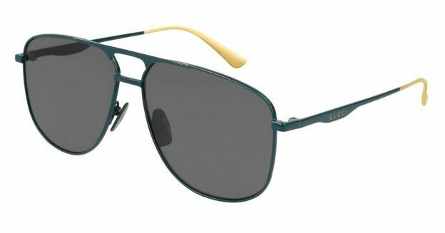 Gucci GG 0336S 003 Green/Grey Aviator Sunglasses for Men - Polarized UV Protection Pilot Shades - Perfect for Driving, Travel & Outdoor Activities