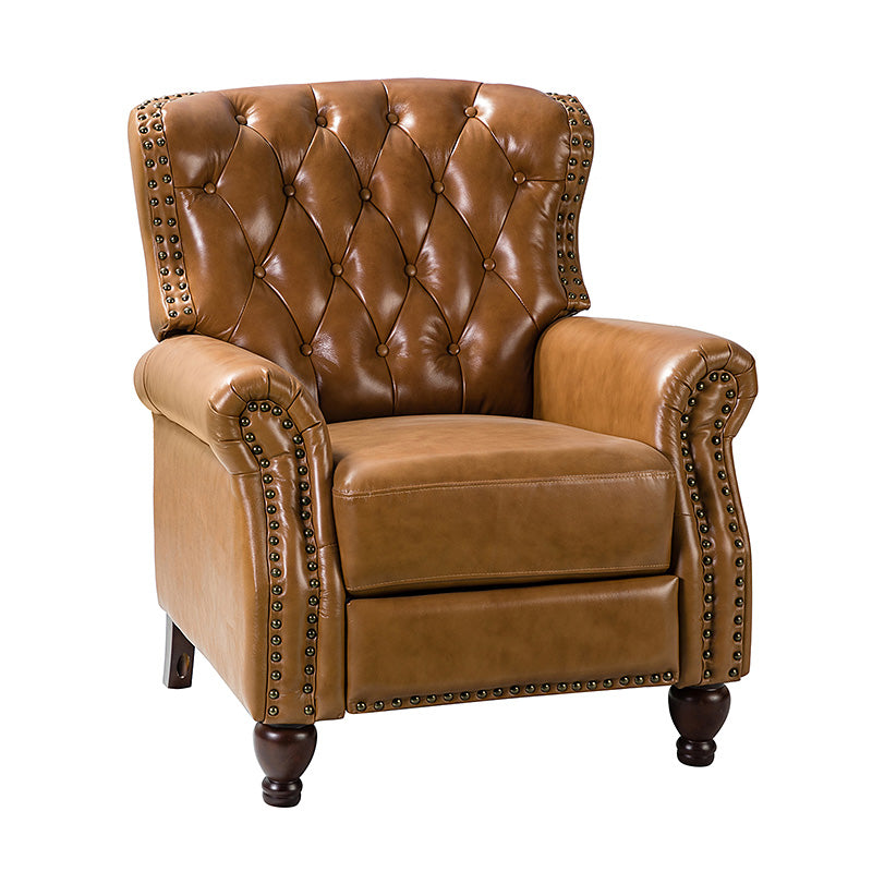 Premium Genuine Leather Oversized Recliner Chair for Living Room - Comfortable Lounge Chair for Home Theater, Reading Nook & Relaxation