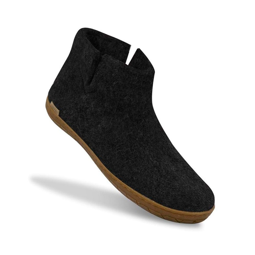 Glerups Unisex Boots with Natural Rubber Sole - Comfortable Wool Slippers for Indoor & Outdoor Use - Perfect for Home, Office, and Relaxation