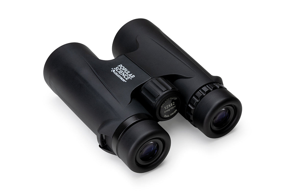 Celestron Outland X 12x42mm Roof Prism Binoculars with Smartphone Adapter & Bluetooth Remote - High-Quality Used Astronomy Binoculars for Bird Watching, Stargazing, and Outdoor Adventures
