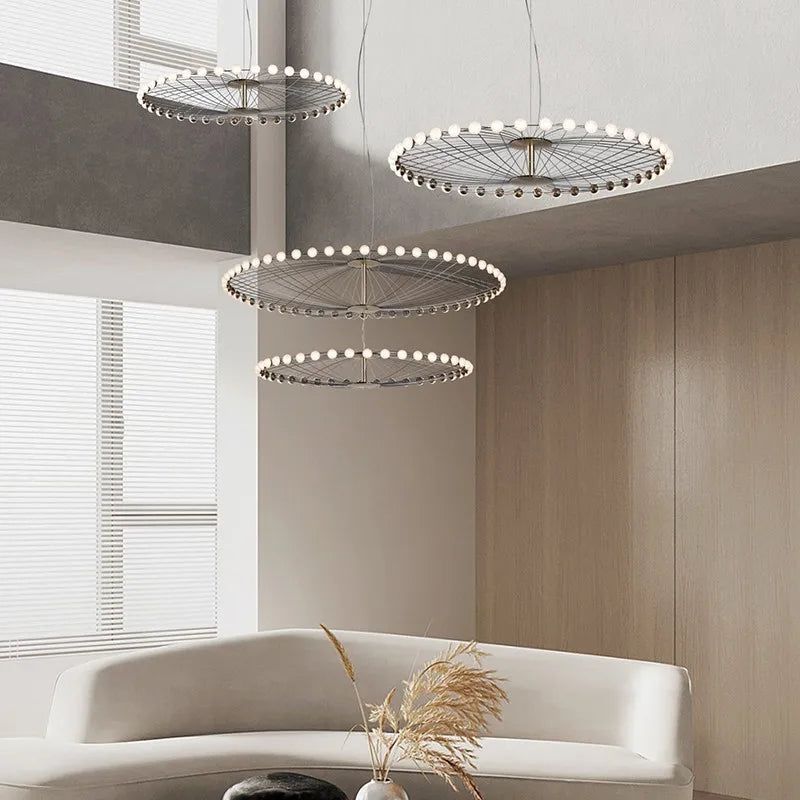 Luxury Designer Ferris Wheel Chandelier - Elegant Crystal Ceiling Light Fixture for Dining Room, Bedroom & Living Room Decor | Perfect for Weddings, Restaurants and Home Lighting Upgrade