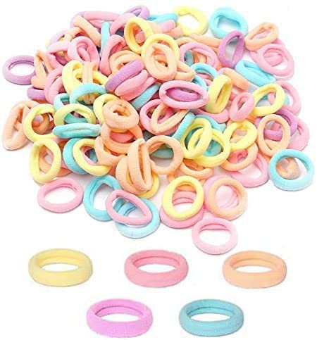 Shidara Soft Cotton Baby Hair Ties for Toddlers & Kids - Seamless Elastic Hair Bands for Girls (100-Piece Multicolor Set) | Perfect for Daily Use, School, Playtime & Special Occasions