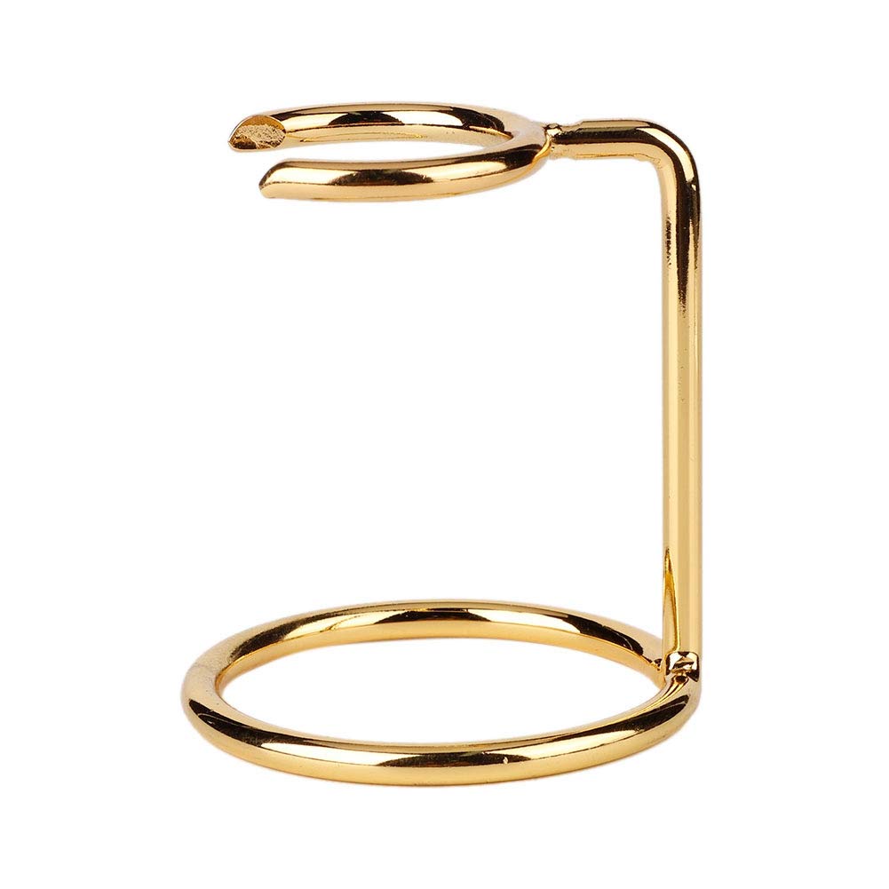 Premium Stainless Steel Shaving Brush Stand for Men - Gold Shaver Holder for Home, Salon & Travel - Perfect for Wet Shaving & Grooming Kits