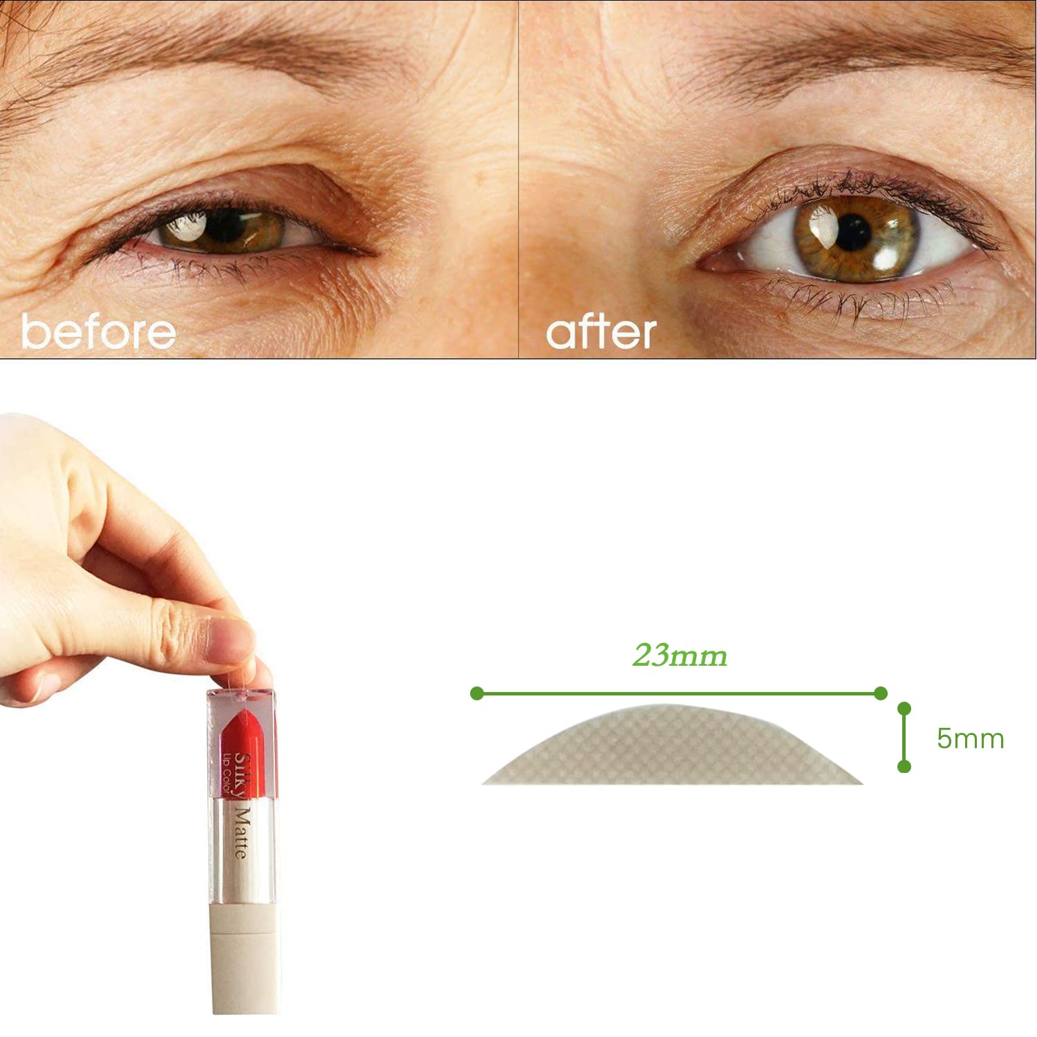 288pcs 5MM Eyelid Tapes - Self-Adhesive, Breathable & Waterproof Eye Lift Strips for Natural Double Eyelids | 48H Stay, All Skin Tones | Perfect for Makeup Application & Enhancing Eye Charm | Great for Daily Use, Special Occasions & Photography
