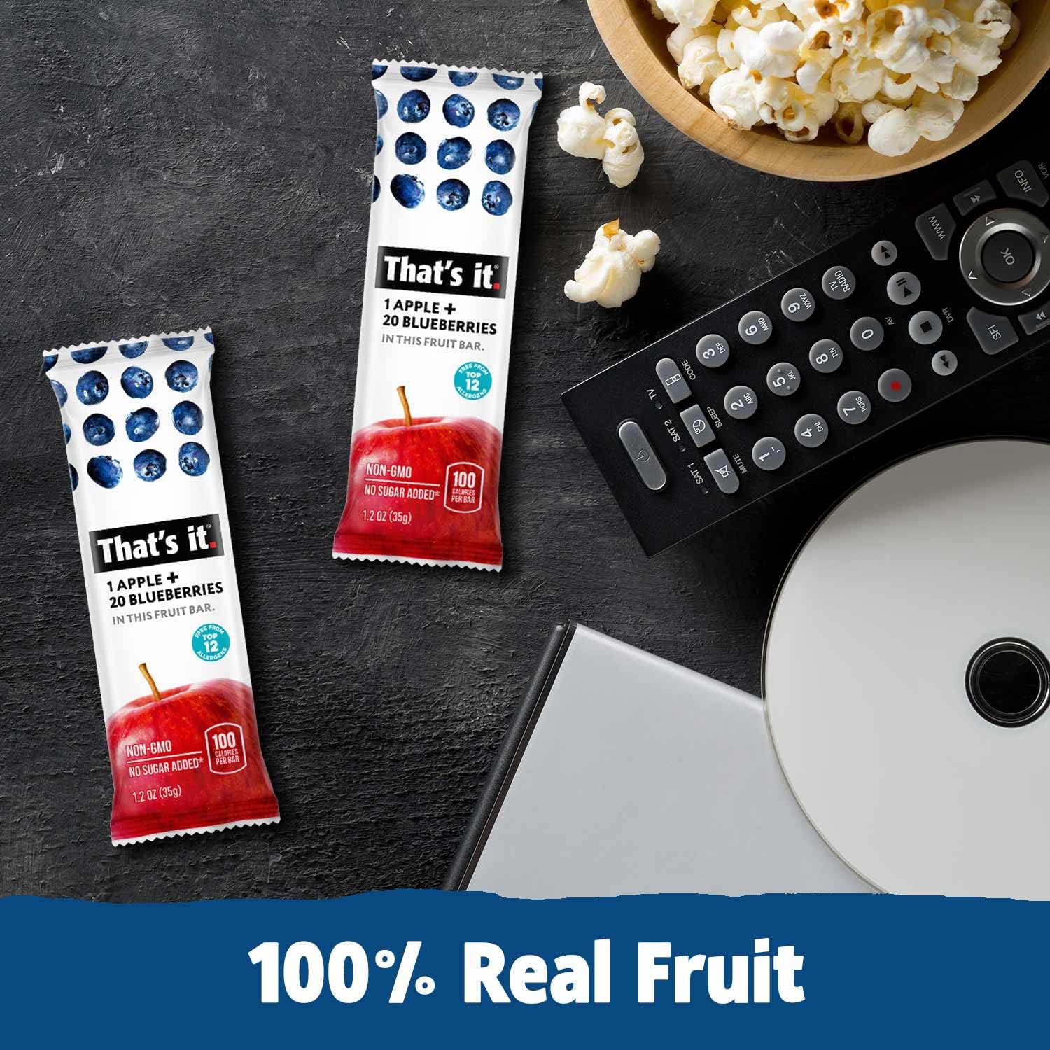 Healthy Fruit Snacks Gift Box (20 Pack) - 100% Natural, Gluten-Free, Vegan Fruit Bars Variety Pack | Perfect for Office Snacks, School Lunches & On-the-Go Energy Boost