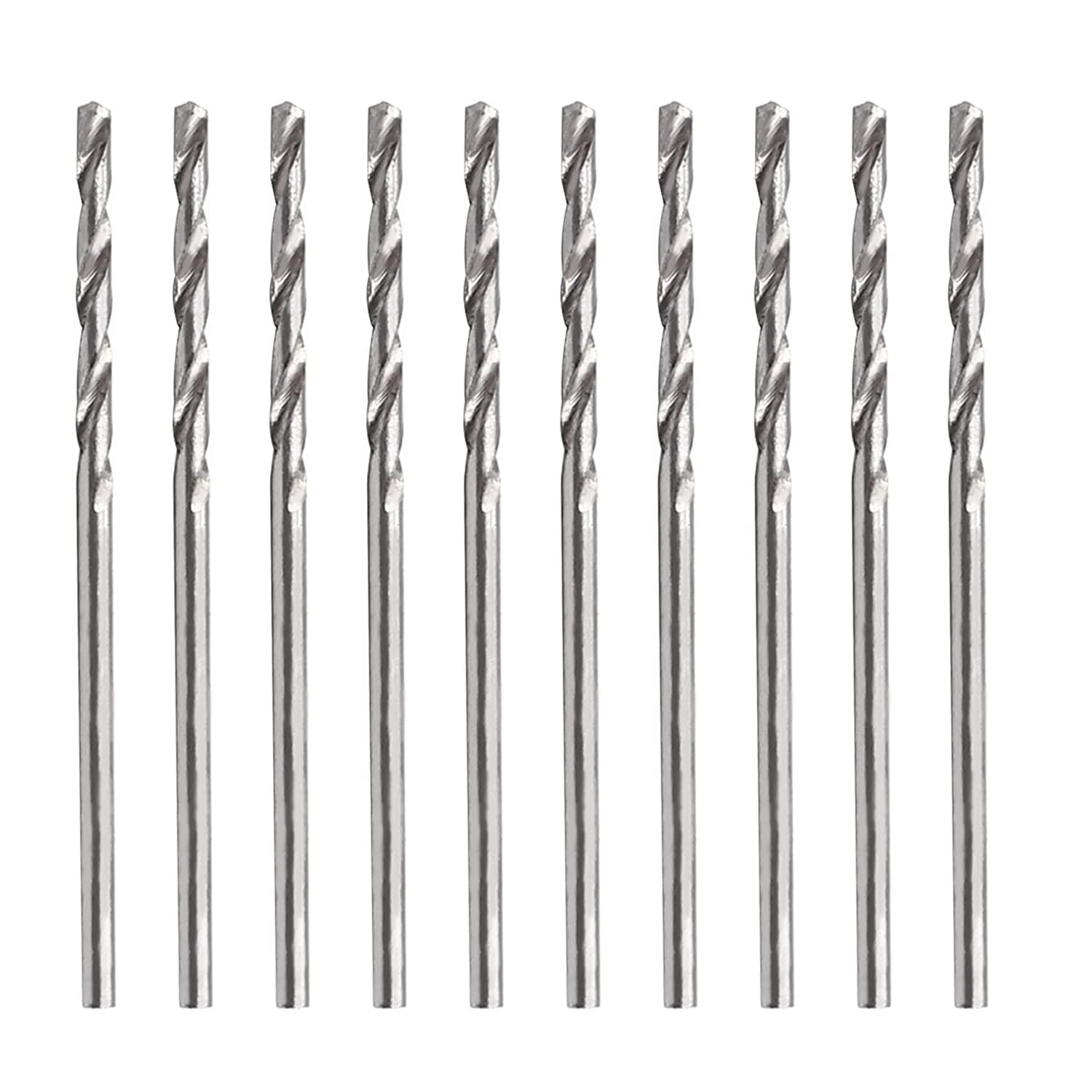 Utoolmart 10Pcs High Speed Steel Straight Shank Twist Drill Bits Set - 1.5mm Diameter Spiral Drill Bits for Metal, Wood & Plastic - Perfect for DIY Projects, Home Repair & Professional Use