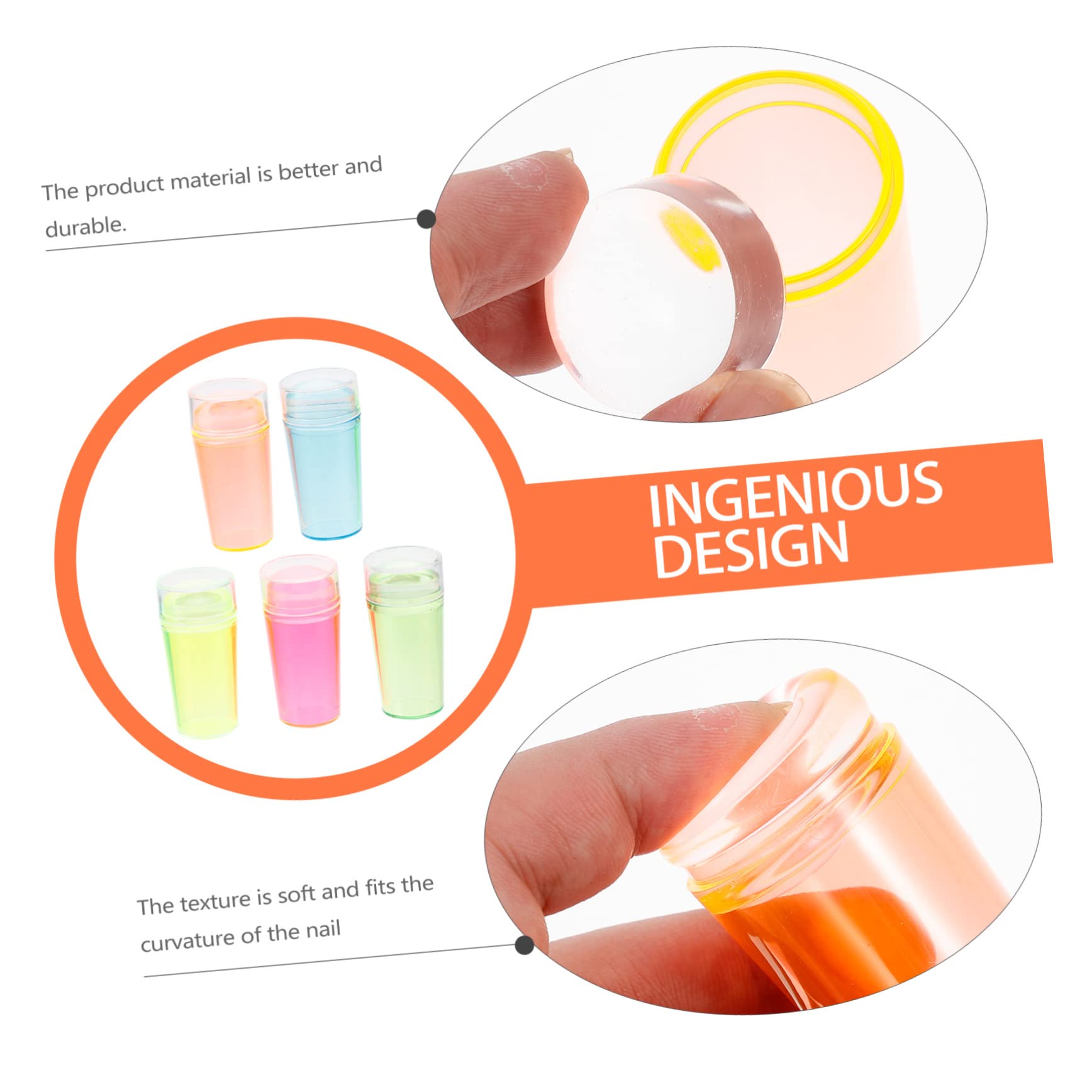 Mikinona Nail Art Stamping Kit - 5-Piece Nail Stamper Set with Scraper & Silicone Stamping Accessories for Professional Manicure | Perfect for DIY Nail Art, Salon Use & Fashionable Nail Designs
