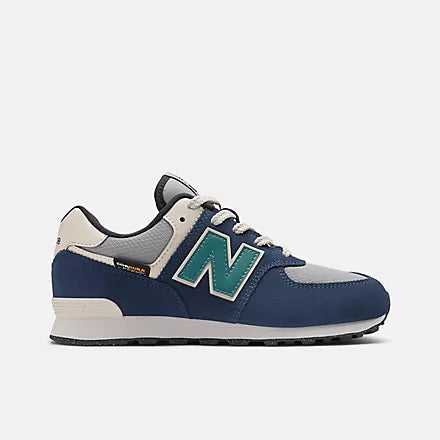 New Balance Kids 574 Sneakers - Navy/Grey Athletic Shoes for Boys & Girls - Perfect for School, Running & Casual Wear