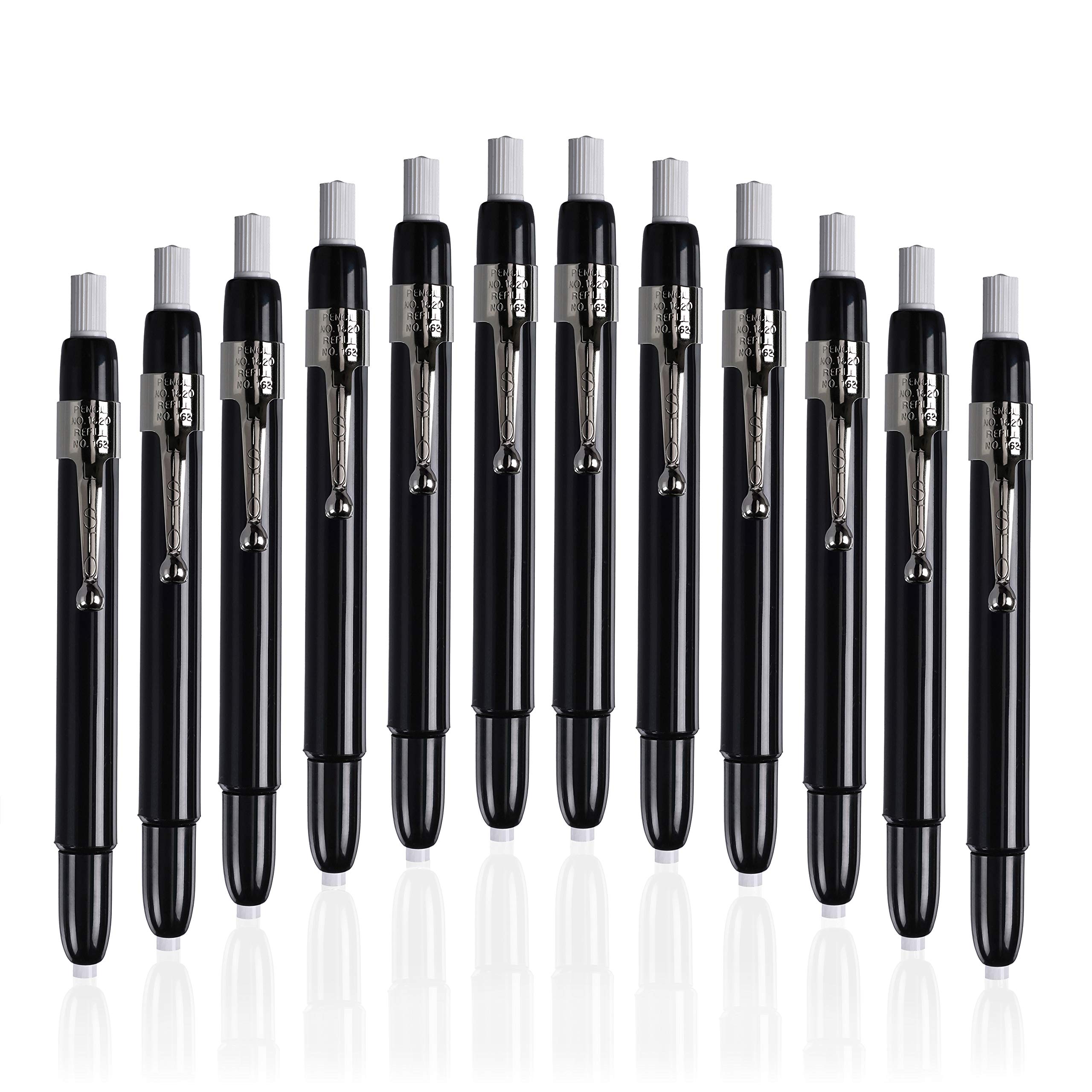 Listo 1620 Box of 12 White China Markers - Grease Pencils for Glass, Metal & Ceramic Marking - Wax Pencils for Industrial, Construction & DIY Projects