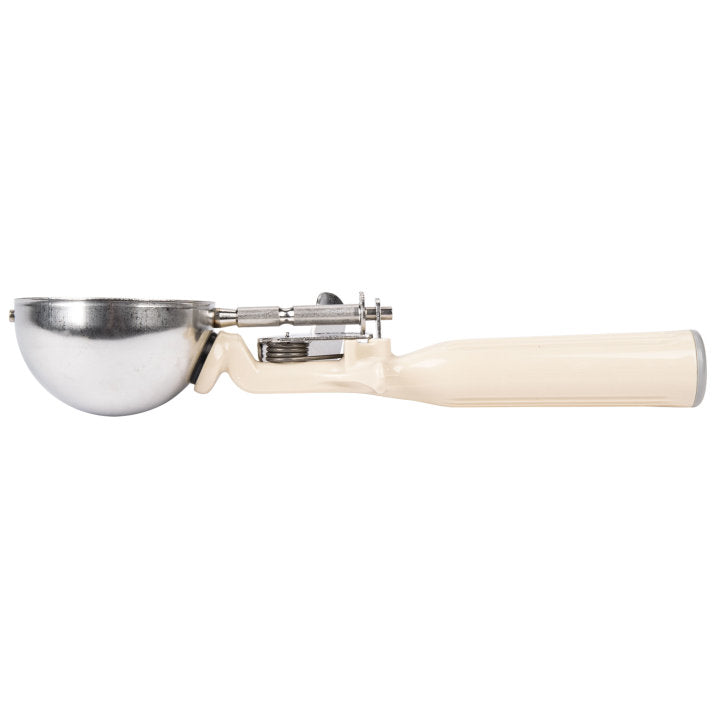 Vollrath #10 3.25 Oz Disher Scoop with Ivory Handle - Perfect for Cookie Dough, Ice Cream & Portion Control in Bakeries & Kitchens