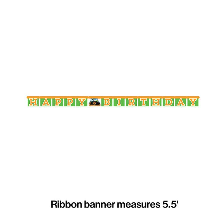 12-Piece Bulk Tractor Birthday Party Banners - Farm Theme Decorations for Kids Birthday, Baby Shower & Barnyard Themed Events