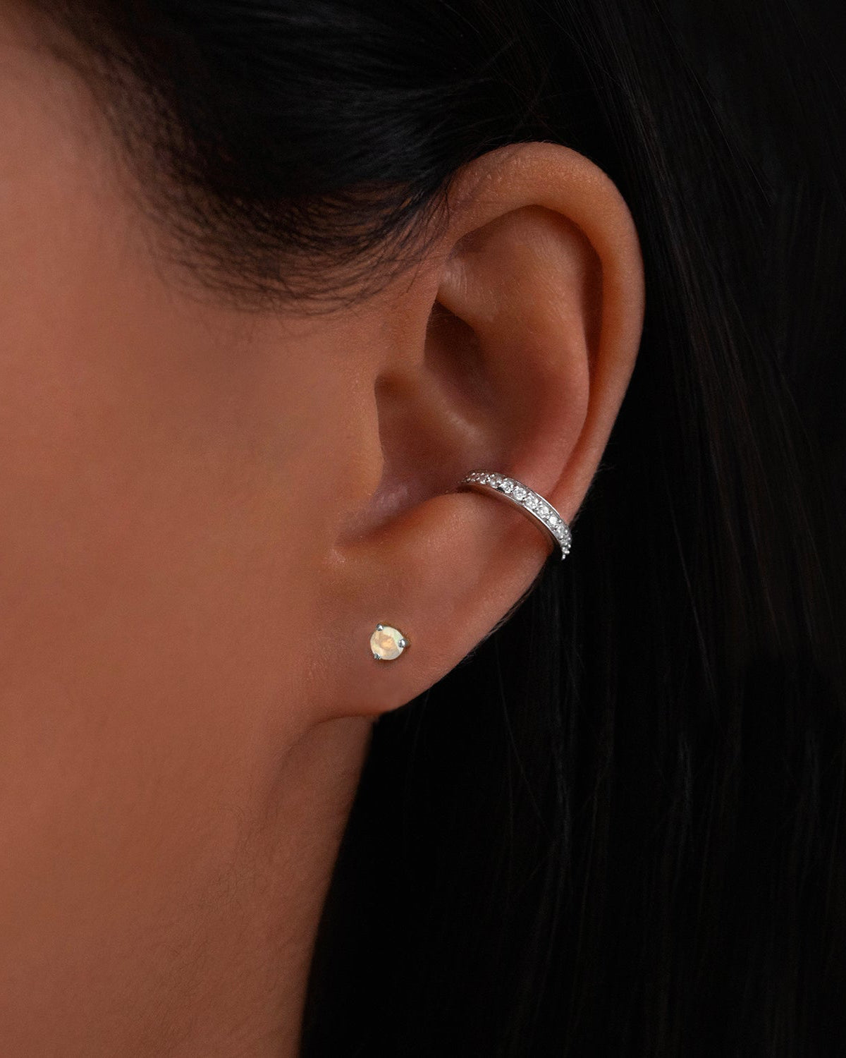 Opal Birthstone Stud Earrings for Women - October Birthstone Jewelry - Dainty & Elegant Gift for Birthday, Anniversary & Special Occasions