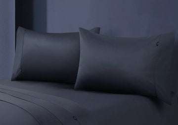 Premium 1000 Thread Count Egyptian Cotton Pillowcase Pair - Charcoal Gray - Ultra Soft & Breathable for a Luxurious Night's Sleep - Perfect for Master Bedroom, Guest Room, or Hotel Use
