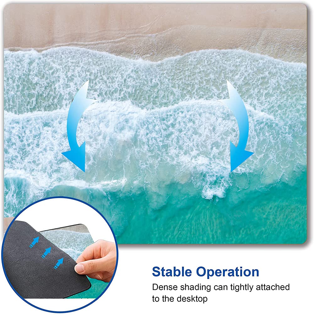 Custom Beach Design Mouse Pad - 9.5