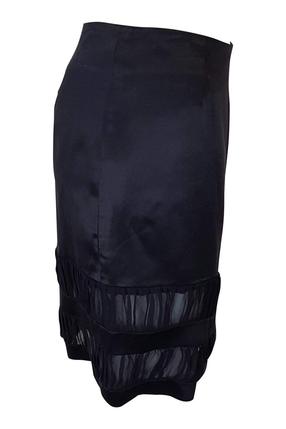 ELOISE ROSE Monaco Black Silk Mini Skirt - Size 36 | Elegant & Sexy Women's Fashion Skirt for Party, Date Night & Special Occasions