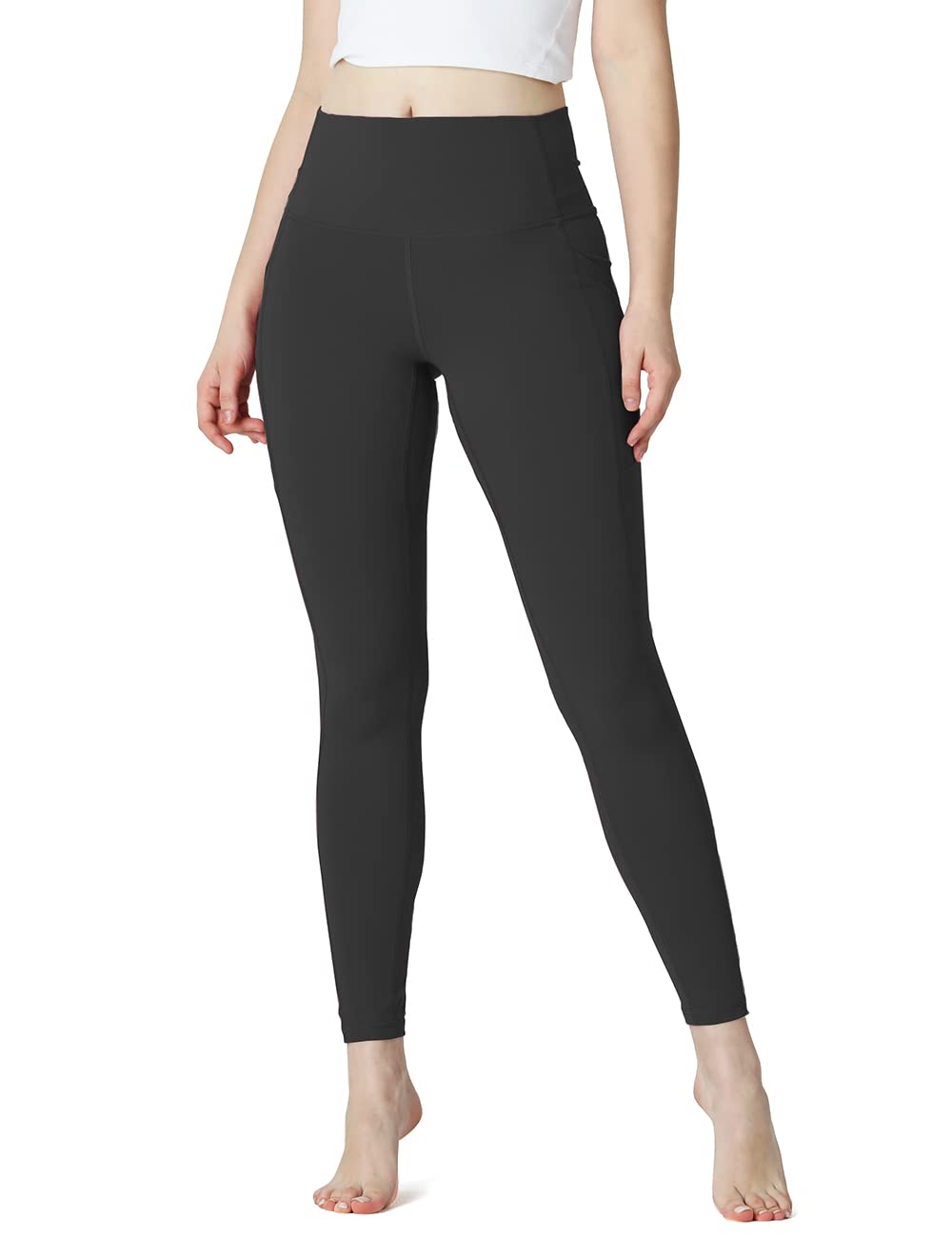 MULESID Women's High Waist Yoga Pants with Pockets - Tummy Control Workout Leggings for Running, Gym & Lounge - Plus Size Activewear for Women