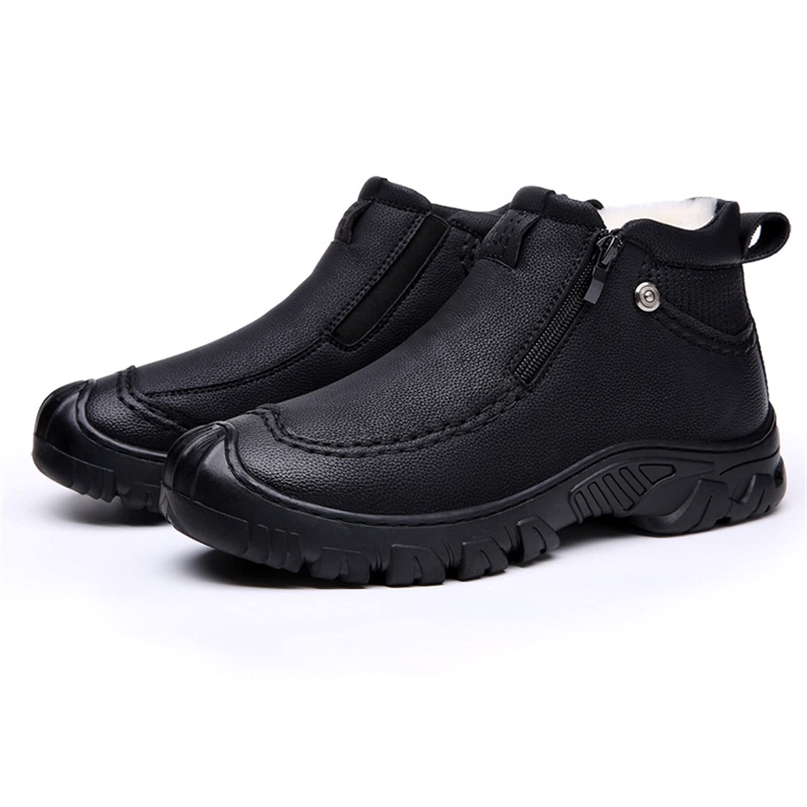 **Men's High Rise Hiking Boots - Warm Winter Casual & Business Boots, Classic High-Top Work & Office Shoes, Durable Outdoor Riding & Hiking Footwear - Perfect for Birthday, Father's Day Gifts, Outdoor Adventures & Daily Commute**