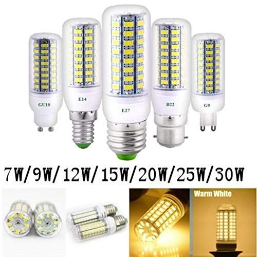 3-Pack 15W 60-LED SMD2835 E27 Corn Light Bulb, AC 85-265V, Cold White (6000K) - Energy Efficient LED Replacement for Warehouse, Garage & Outdoor Lighting