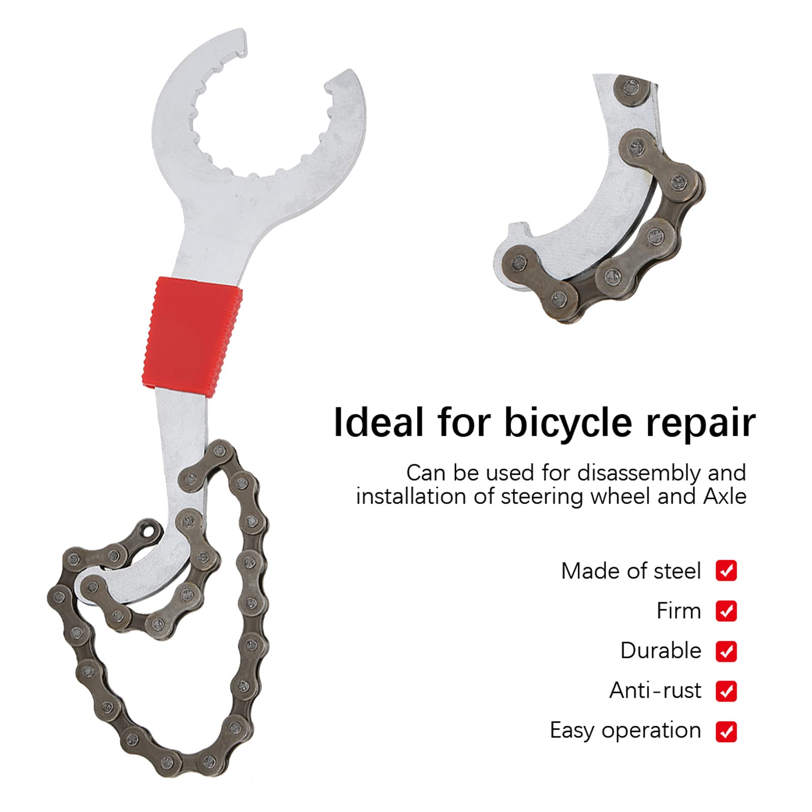 Professional Bike Crank Puller & Bottom Bracket Remover Tool Kit - Heavy Duty Bicycle Chain Cutter Wrench & Flywheel Repair Tool for Mechanics - Perfect for Mountain, Road & BMX Bike Maintenance & DIY Repairs