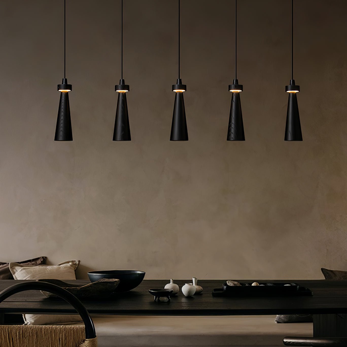 Loma Pendant Light - Modern Minimalist Hanging Lamp for Kitchen Island, Dining Room & Bedroom Lighting - Adjustable Height & Dimmable LED Bulb Included