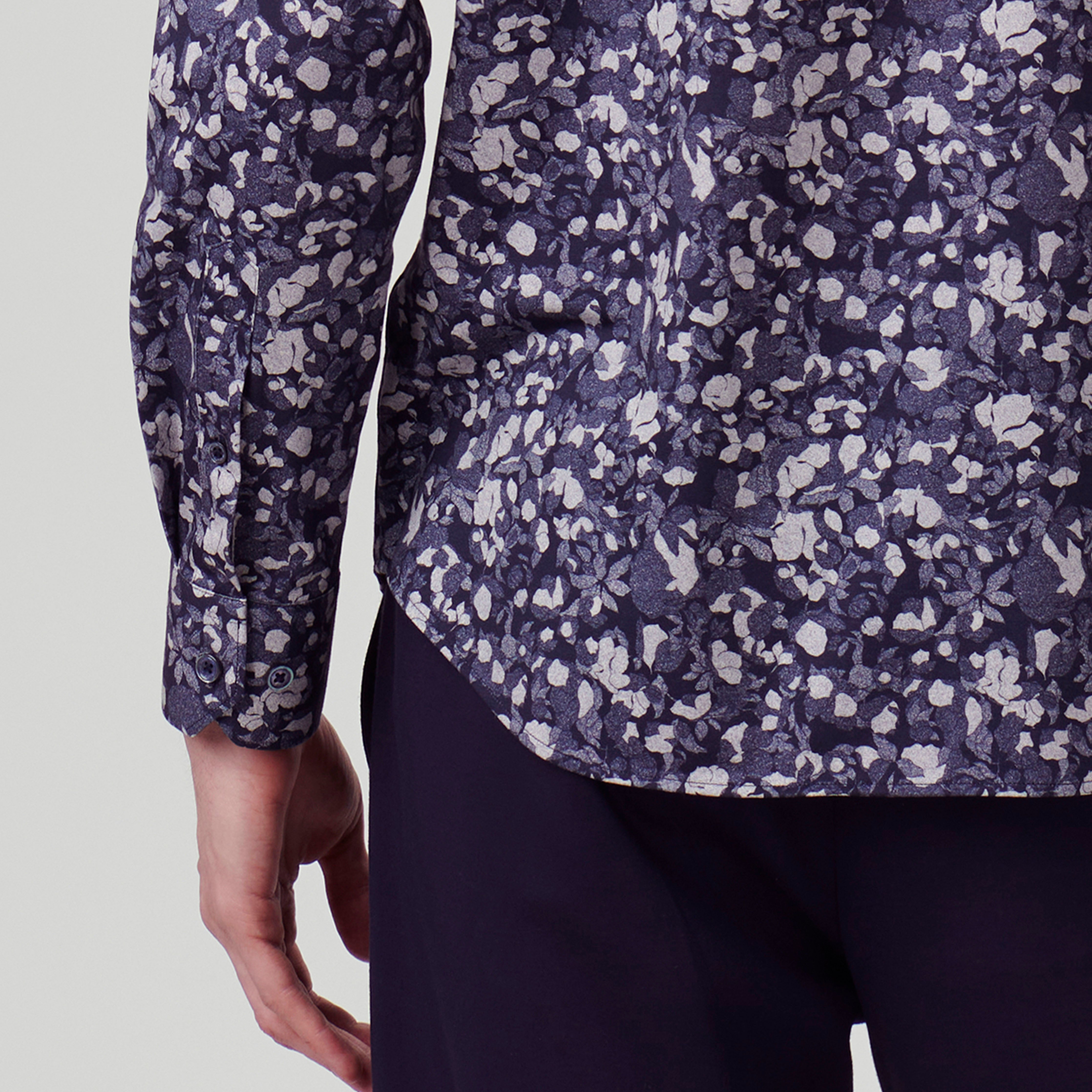 James Abstract Floral Print Cotton Shirt for Men - Comfortable Casual Button Down Shirt for Spring Summer Outfits, Office Wear and Date Nights