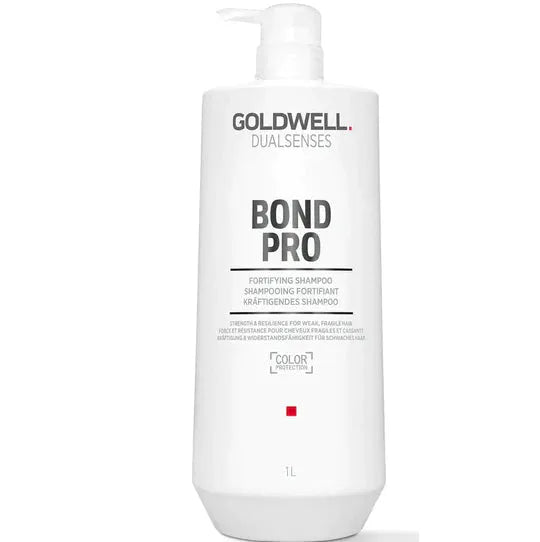 Goldwell Dualsenses Bond Pro Fortifying Shampoo 1L - Repair & Strengthen Damaged Hair - Professional Salon Quality for Dry, Brittle Hair - Perfect for Daily Use at Home or Salon