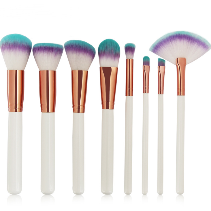 8-Piece Professional Makeup Brush Set for Flawless Face & Eye Application - Perfect for Daily Makeup, Contouring, and Blending