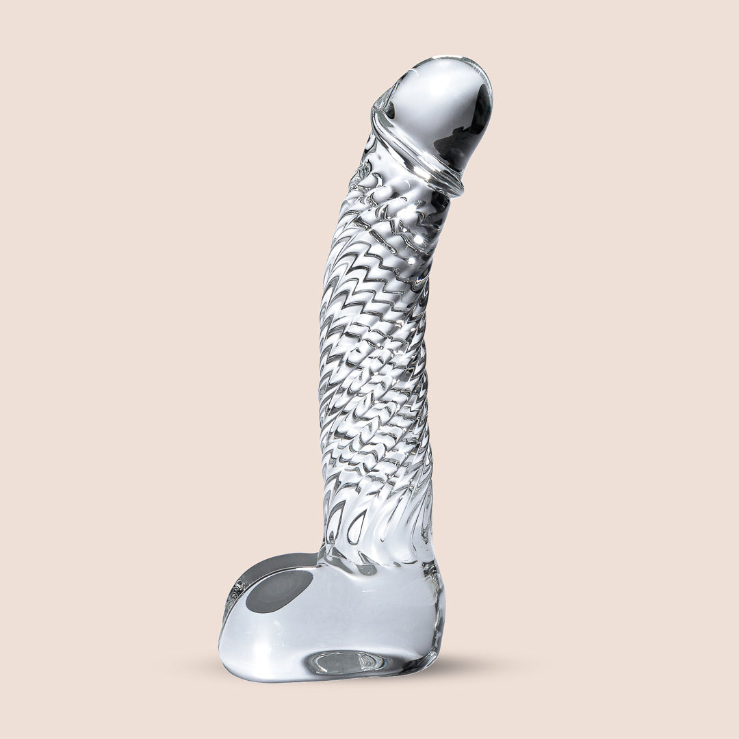 Icicles No. 61 Glass Dildo - Premium Handmade Glass Adult Toy for Women & Couples - Perfect for Sensual Play, Temperature Play & G-Spot Stimulation