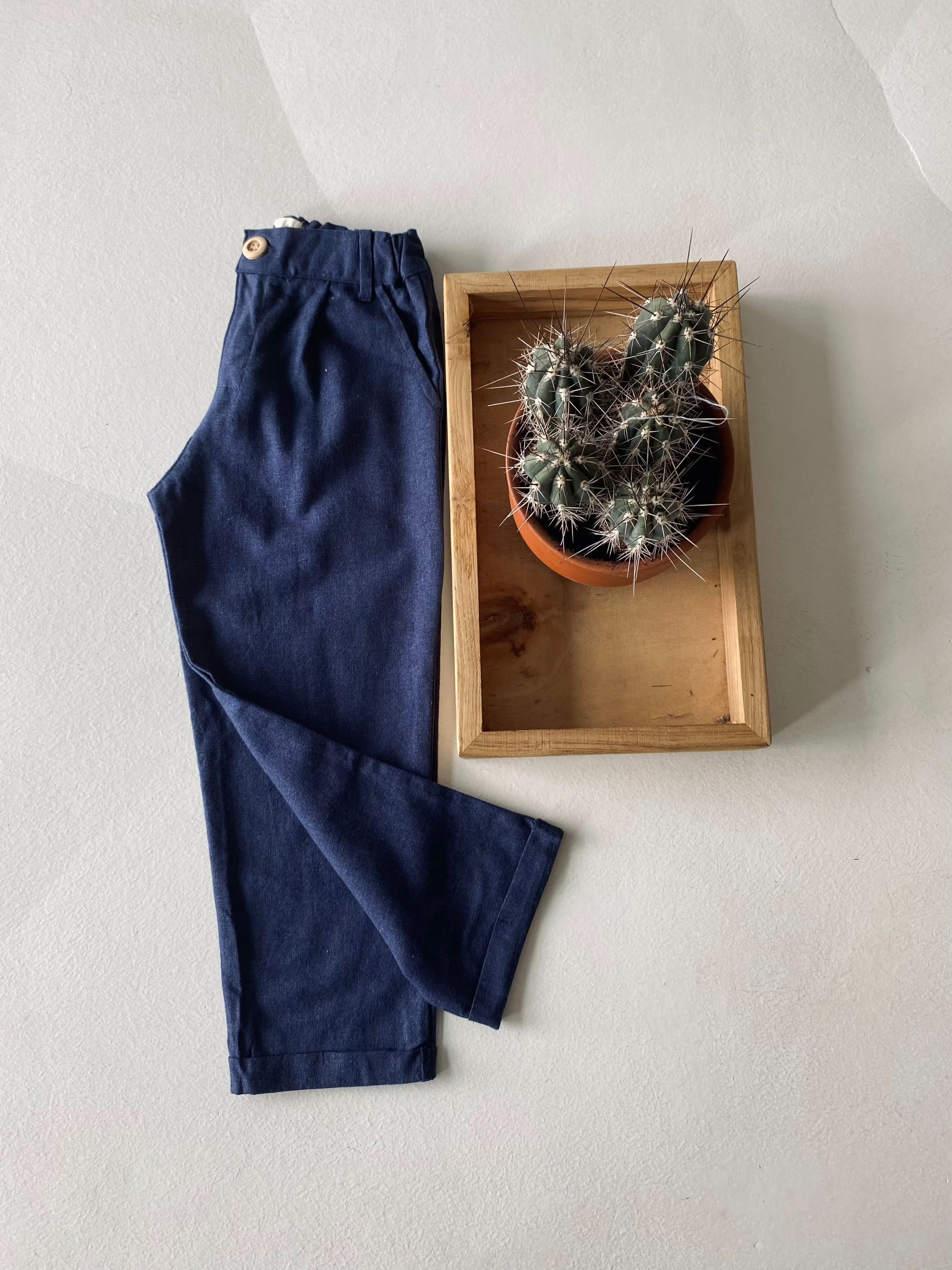 Boys' Linen Pants for Kids Ages 3-9 | Comfortable Summer Casual Wear for Playdates & Outdoor Activities