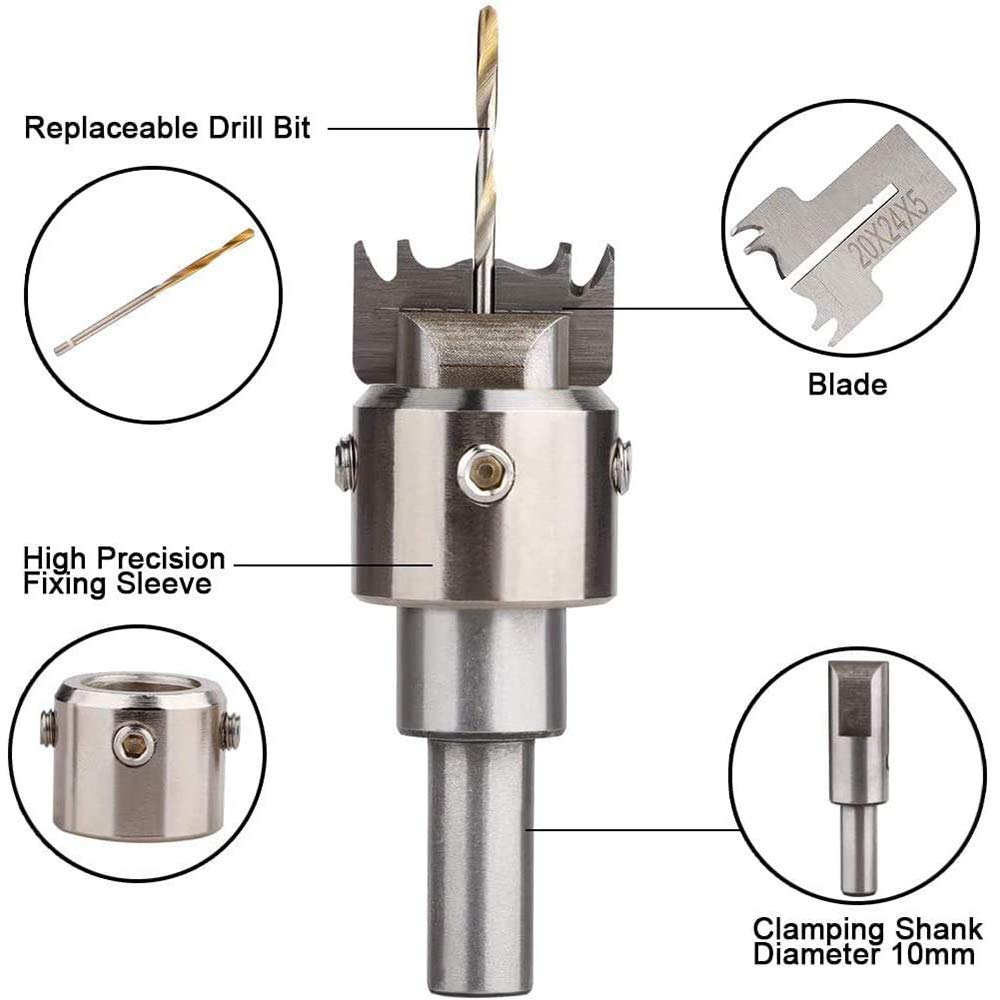 30 PCS Ring Drill Bit Set - 16-21mm High-Speed Steel Woodworking Hole Saw Kit for DIY Wooden Rings, Beads & Crafts | Perfect for Jewelry Making, Wood Turning & Home Projects