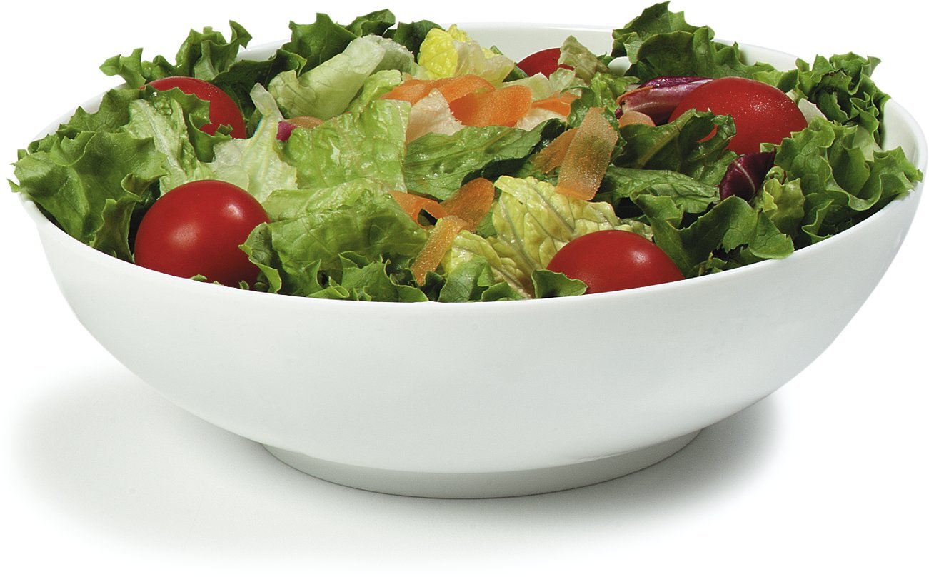Epicure 40oz White Melamine Salad Serving Bowl - Durable Plastic Bowl for Home & Restaurant Use - Pack of 12 - Perfect for Buffets, Catering & Family Gatherings