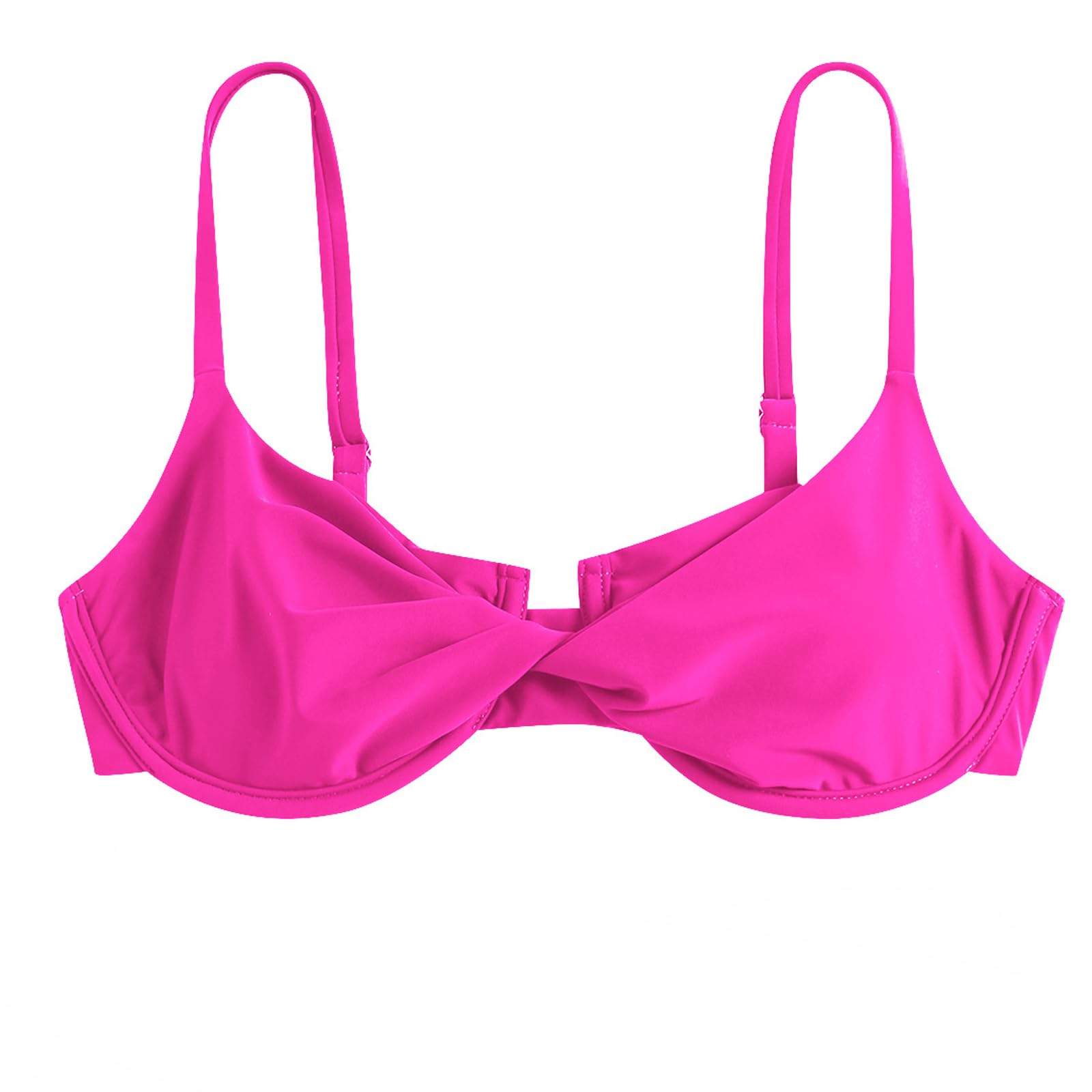 ZAFUL Women's Twist Front Bikini Top - Underwire Swimwear for Beach & Pool