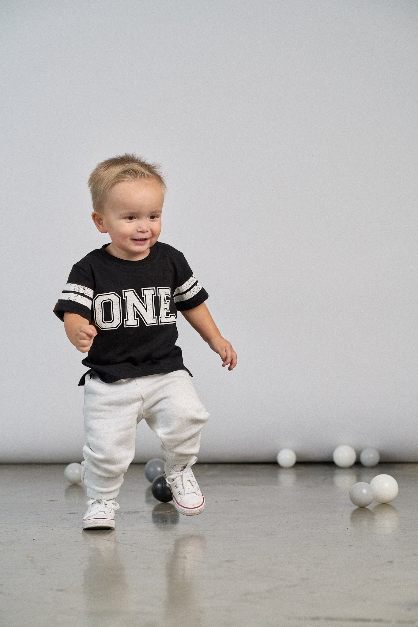 Varsity 6th Birthday Elevated T-Shirt - Black | Trendy Kids Party Outfit for School Celebrations & Birthday Photos