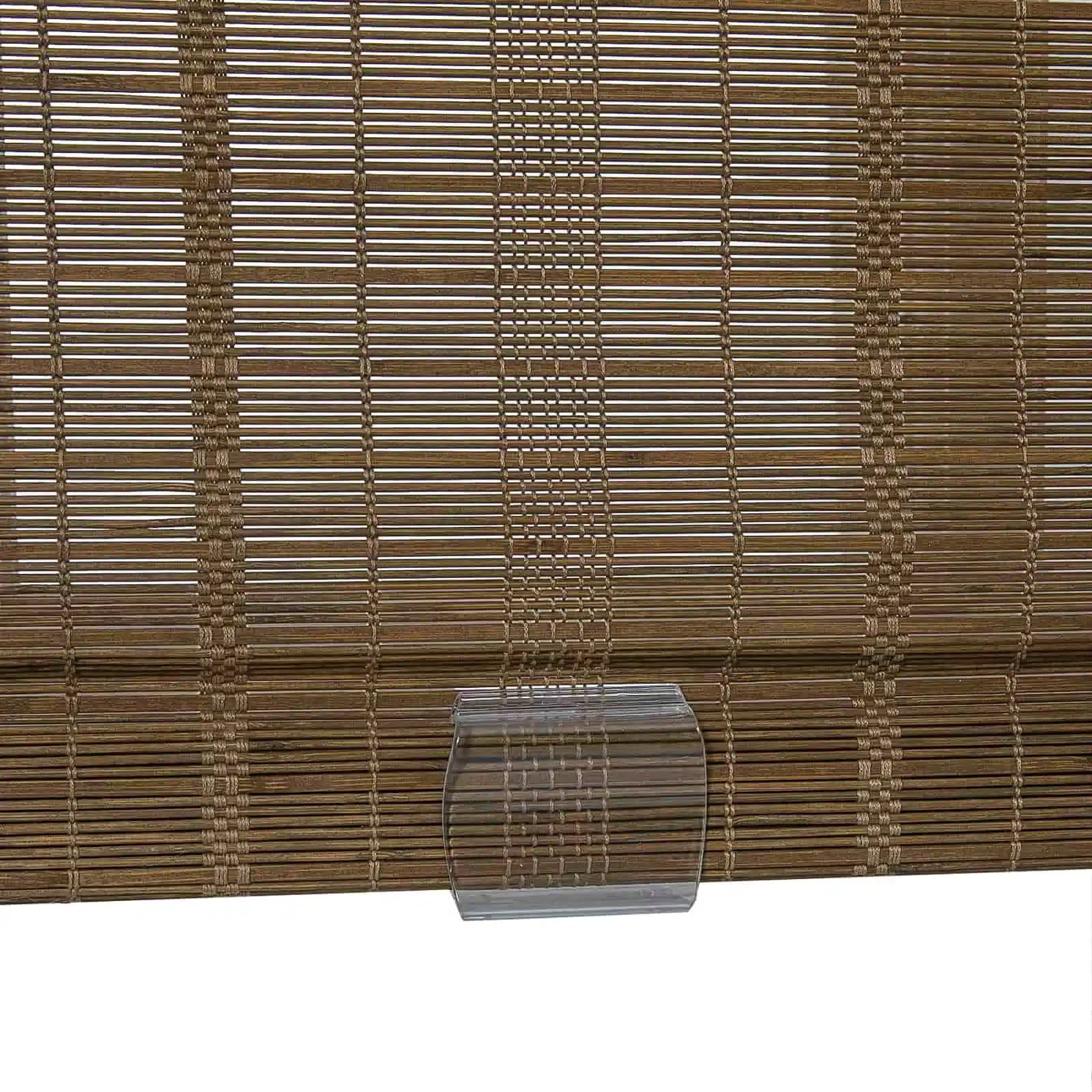 Rae Natural Bamboo Woven Window Shade - Autumn Leaves Design - Eco-Friendly Room Darkening Blinds for Living Room & Bedroom