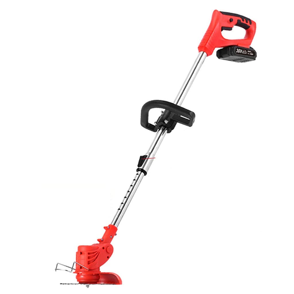 Cordless Electric Grass Trimmer & Edger - 16,000mAh Battery Lawn Mower, Weed Brush Cutter Kit for Garden Maintenance, Yard Work & Landscaping | Ideal for Trimming Grass, Edging Walkways & Clearing Overgrown Areas (Orange)