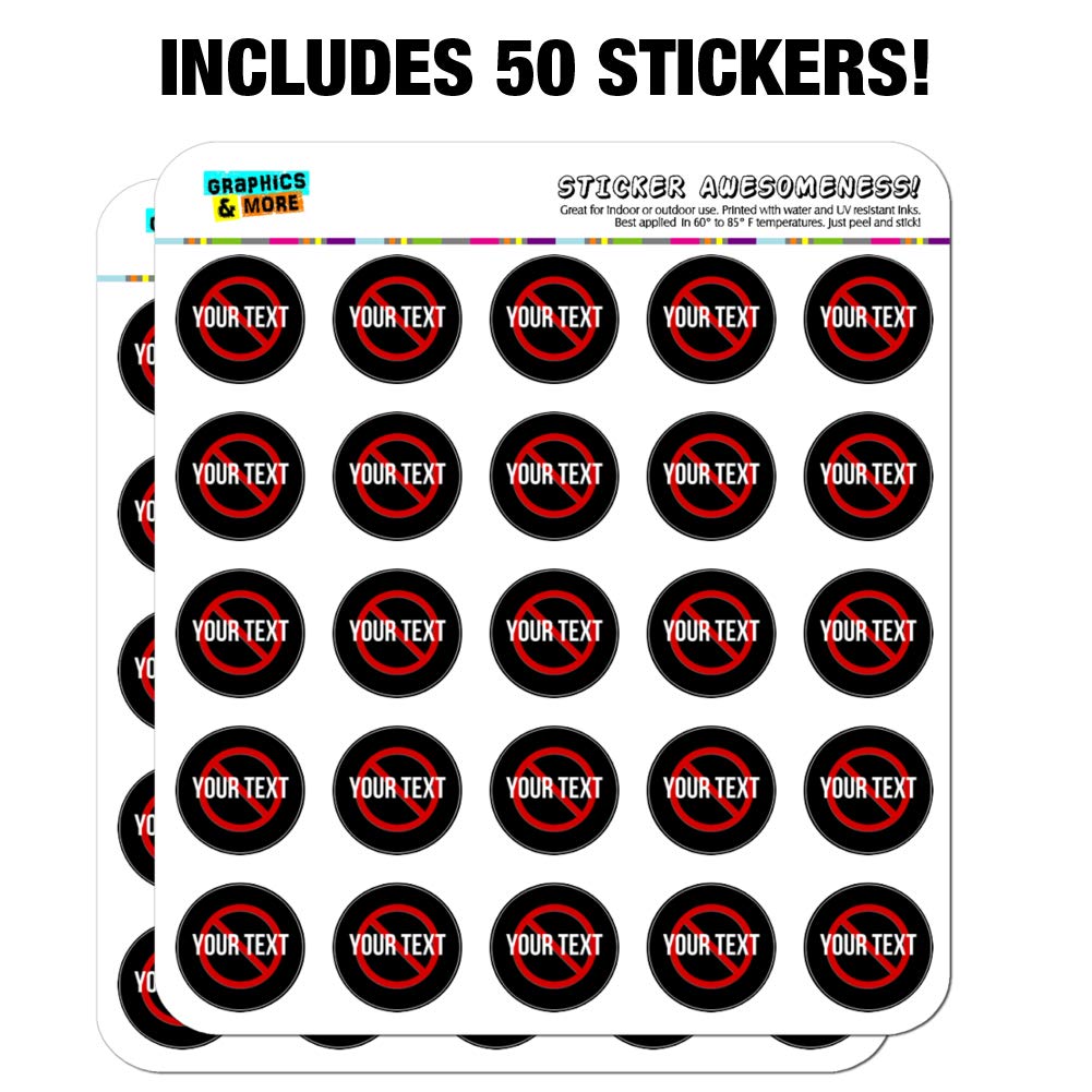 Custom 1-Line Crossout No Symbol Planner Stickers - Personalized Scrapbooking & Crafting Decals for Bullet Journals, Calendars, DIY Projects
