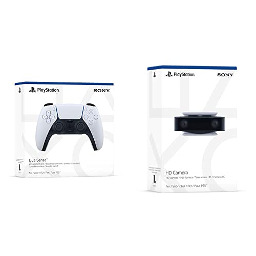 PlayStation 5 DualSense Wireless Controller with HD Camera - Next-Gen Gaming Accessories Bundle for PS5 | Perfect for Live Streaming, Game Recording & Immersive Gameplay