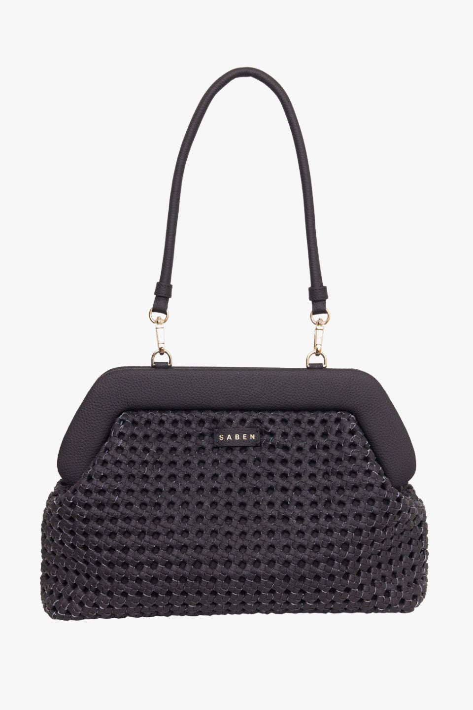 Stylish Ginny Black Braid Shoulder Bag for Women - Trendy Crossbody Purse with Adjustable Strap, Perfect for Work, Travel & Everyday Use
