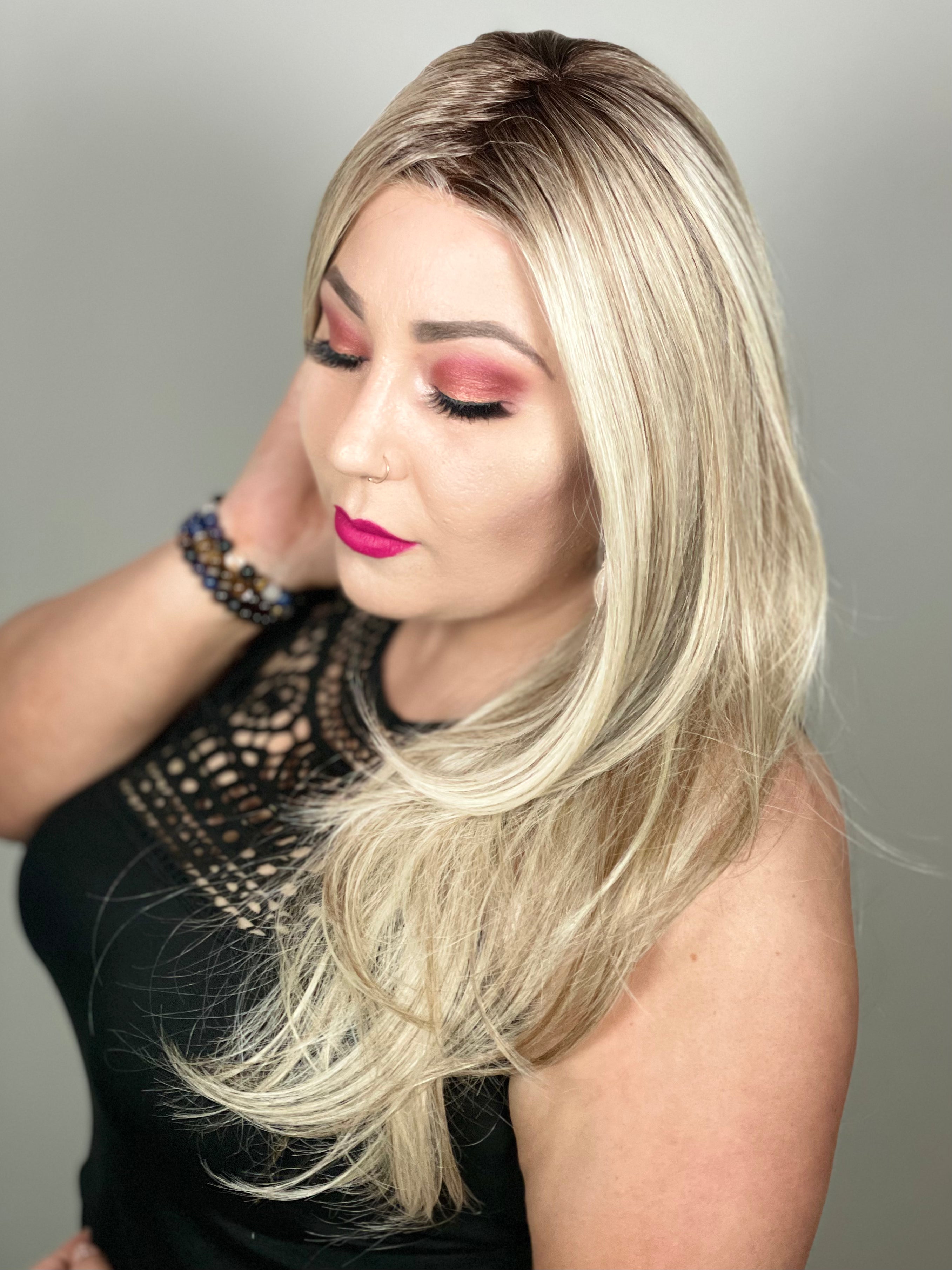 ACE OF SPADES Sandy Blonde Hair Extensions - Clip-in Human Hair Extensions for Women (18 Inch) - Perfect for Parties, Weddings & Everyday Styling