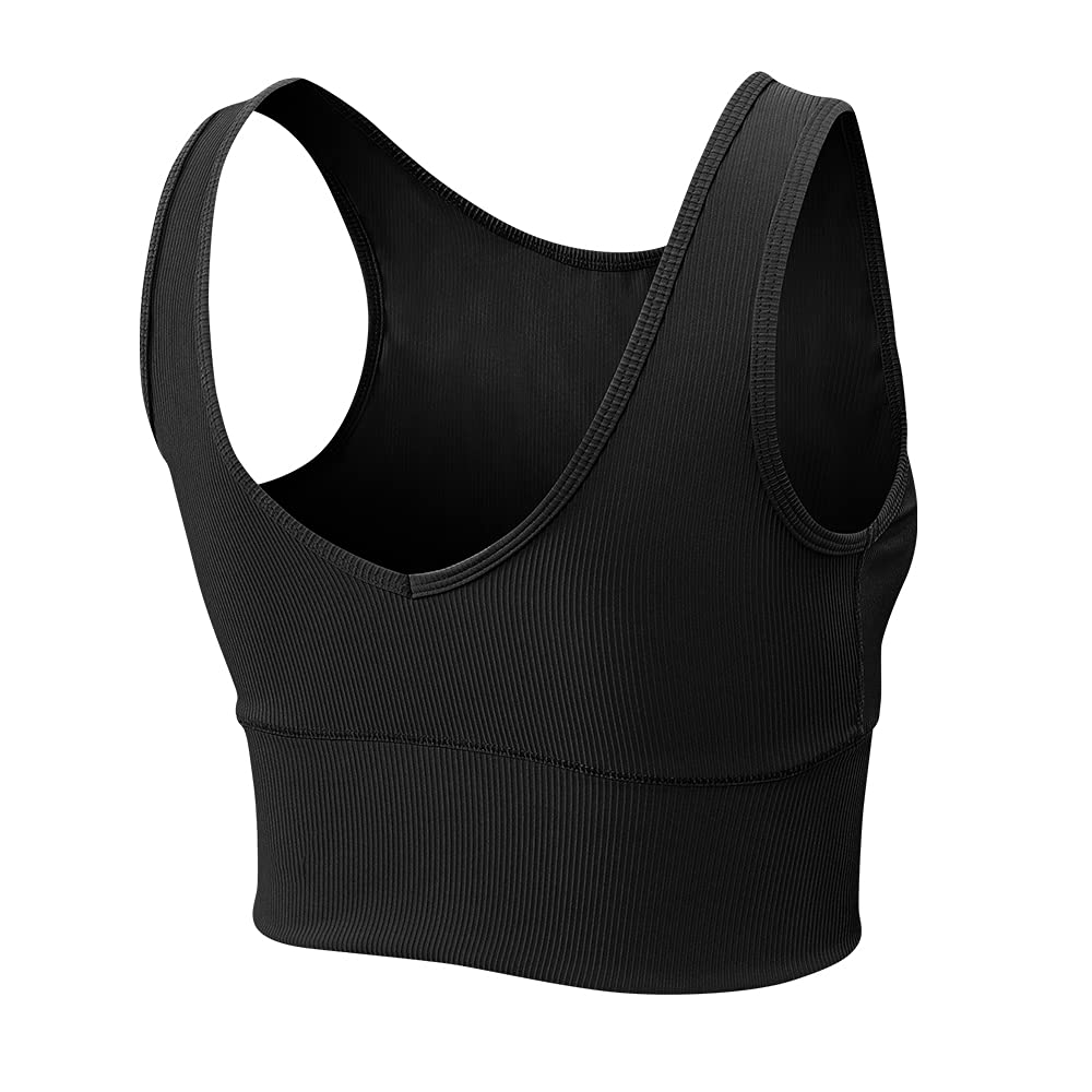 Women's Reversible Ribbed Workout Crop Tank Top - Sleeveless Yoga Top for Summer - Perfect for Gym, Running & Casual Wear