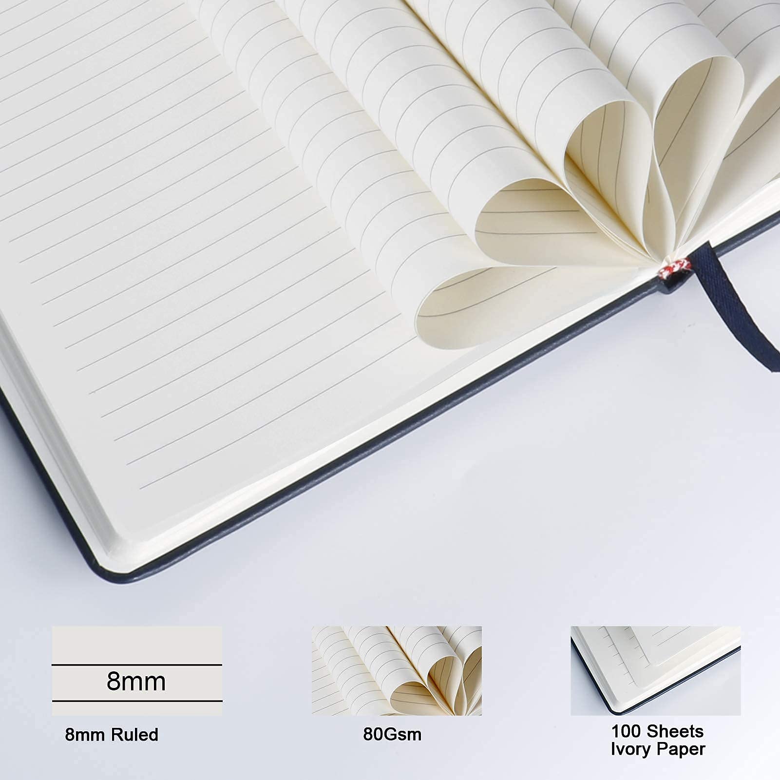 Premium Leather Lined Journal Notebook - 8.3
