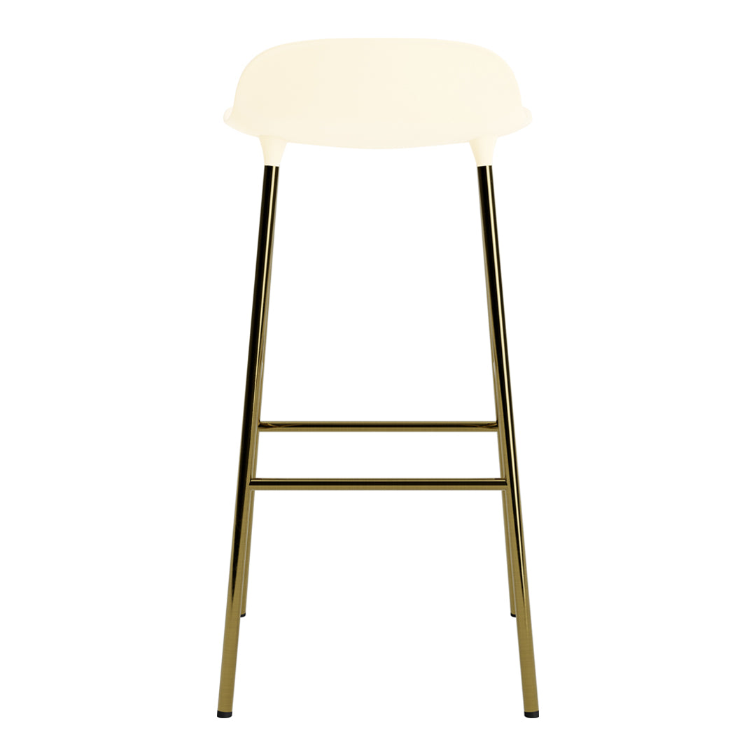 Modern Metal Bar Stools with Form Design - Adjustable Height Counter Stools for Kitchen, Dining & Home Bar - Industrial Style Seating for Restaurants & Cafes
