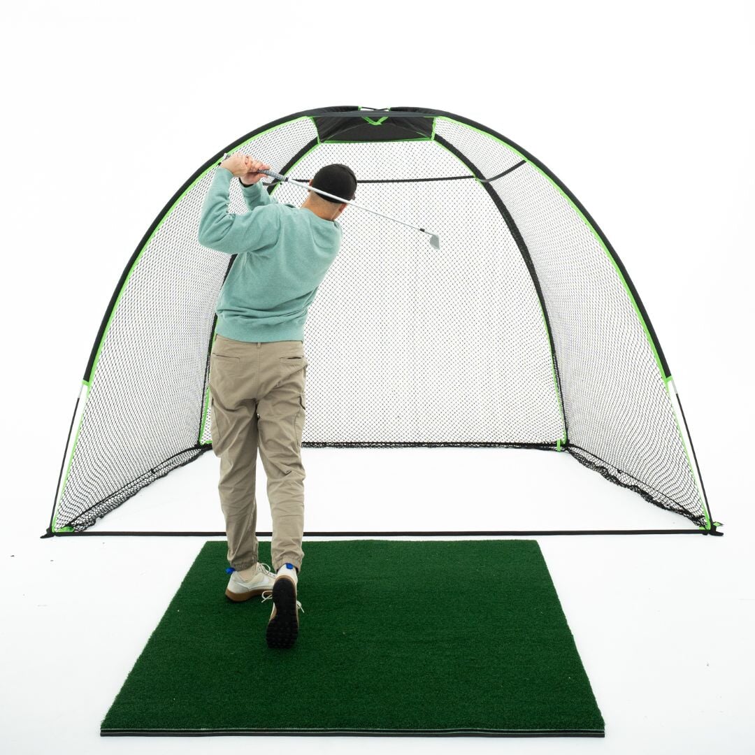 10' x 7' Rounded Golf Practice Net for Backyard & Driving Range - Heavy Duty Training Net for Golf Balls | Perfect for Indoor & Outdoor Use